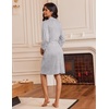 image:imageEkouaer Robes for Women 34 Sleeve Knee Length Bathrobe with PocketsLight Gray