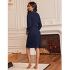 image:imageEkouaer Robes for Women 34 Sleeve Knee Length Bathrobe with PocketsNavy Blue