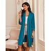 image:imageEkouaer Robes for Women 34 Sleeve Knee Length Bathrobe with PocketsTurquoise