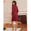 image:imageEkouaer Robes for Women 34 Sleeve Knee Length Bathrobe with PocketsWine Red