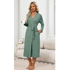 image:imageEkouaer Robes for Women Lightweight Long Bathrobe Soft Knit Bath Robe S2XLBright Green