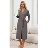 image:imageEkouaer Robes for Women Lightweight Long Bathrobe Soft Knit Bath Robe S2XLDark Gray