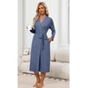 image:imageEkouaer Robes for Women Lightweight Long Bathrobe Soft Knit Bath Robe S2XLNavy Blue