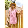 image:imageEkouaer Satin Nightgowns for Women Short Sleeve VNeck Silk Sleep ShirtPink