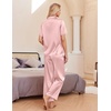 image:imageEkouaer Silk Pajamas for Womens Set 2 Piece Fall Pjs Button Down SleepwearPink