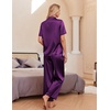 image:imageEkouaer Silk Pajamas for Womens Set 2 Piece Fall Pjs Button Down SleepwearPurple