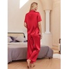 image:imageEkouaer Silk Pajamas for Womens Set 2 Piece Fall Pjs Button Down SleepwearRed