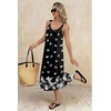 image:imageEkouaer Sleeveless Womens Nightgown Full Slip Nightdress Calf LengthBlack Butterfly Floral