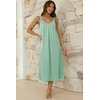 image:imageEkouaer Sleeveless Womens Nightgown Full Slip Nightdress Calf LengthIce Green