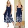 image:imageEkouaer Sleeveless Womens Nightgown Full Slip Nightdress Calf LengthNavy Blue Floral
