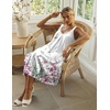 image:imageEkouaer Sleeveless Womens Nightgown Full Slip Nightdress Calf LengthWhite Floral
