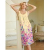 image:imageEkouaer Sleeveless Womens Nightgown Full Slip Nightdress Calf LengthYellow Floral