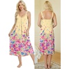 image:imageEkouaer Sleeveless Womens Nightgown Full Slip Nightdress Calf LengthYellow Floral