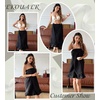 image:imageEkouaer Towel Wrap for Women With Velcro Ruffle Wrap RobesBlack