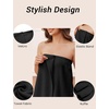 image:imageEkouaer Towel Wrap for Women With Velcro Ruffle Wrap RobesBlack