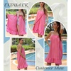 image:imageEkouaer Towel Wrap for Women With Velcro Ruffle Wrap RobesHot Pink