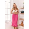 image:imageEkouaer Towel Wrap for Women With Velcro Ruffle Wrap RobesHot Pink