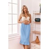 image:imageEkouaer Towel Wrap for Women With Velcro Ruffle Wrap RobesLight Blue
