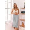 image:imageEkouaer Towel Wrap for Women With Velcro Ruffle Wrap RobesLight Gray