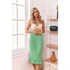 image:imageEkouaer Towel Wrap for Women With Velcro Ruffle Wrap RobesMint Green