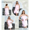 image:imageEkouaer Towel Wrap for Women With Velcro Ruffle Wrap RobesPink