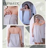 image:imageEkouaer Towel Wrap for Women With Velcro Ruffle Wrap RobesPurple