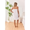 image:imageEkouaer Towel Wrap for Women With Velcro Ruffle Wrap RobesWhite