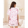 image:imageEkouaer Women Lace Satin Pajama Set Button Down Silk Pjs Shorts Set XSXXLPink Chinoiserie