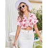 image:imageEkouaer Women Lace Satin Pajama Set Button Down Silk Pjs Shorts Set XSXXLRed Bow