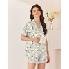 image:imageEkouaer Women Lace Satin Pajama Set Button Down Silk Pjs Shorts Set XSXXLVintage Floral Sage Green