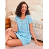 image:imageEkouaer Women Nightgowns Short Sleeve Sleepwear Soft Nightshirt PajamasBlue Print