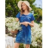 image:imageEkouaer Women Nightgowns Short Sleeve Sleepwear Soft Nightshirt PajamasDark Blue Flower