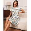image:imageEkouaer Women Nightgowns Short Sleeve Sleepwear Soft Nightshirt PajamasLeaves