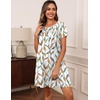 image:imageEkouaer Women Nightgowns Short Sleeve Sleepwear Soft Nightshirt PajamasLeaves