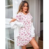 image:imageEkouaer Women Nightgowns Short Sleeve Sleepwear Soft Nightshirt PajamasPink Floral