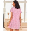 image:imageEkouaer Women Nightgowns Short Sleeve Sleepwear Soft Nightshirt PajamasPink Print