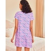 image:imageEkouaer Women Nightgowns Short Sleeve Sleepwear Soft Nightshirt PajamasPurple Print