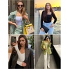 image:imageEkouaer Womens 3 Pack Long Sleeve Shirts Square Neck Thermal UndershirtsBlackWhiteLavender