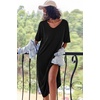 image:imageEkouaer Womens Long Nightgown Short Sleeve Night Shirt Plus Size SleepwearBlack