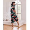 image:imageEkouaer Womens Long Nightgown Short Sleeve Night Shirt Plus Size SleepwearBlack Floral