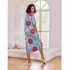 image:imageEkouaer Womens Long Nightgown Short Sleeve Night Shirt Plus Size SleepwearBlue Circles