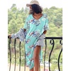 image:imageEkouaer Womens Long Nightgown Short Sleeve Night Shirt Plus Size SleepwearBlue Floral