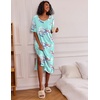 image:imageEkouaer Womens Long Nightgown Short Sleeve Night Shirt Plus Size SleepwearBlue Floral