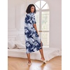 image:imageEkouaer Womens Long Nightgown Short Sleeve Night Shirt Plus Size SleepwearBlue Tie Dye
