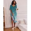 image:imageEkouaer Womens Long Nightgown Short Sleeve Night Shirt Plus Size SleepwearCeladon Floral
