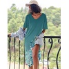 image:imageEkouaer Womens Long Nightgown Short Sleeve Night Shirt Plus Size SleepwearCeladon Floral