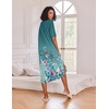 image:imageEkouaer Womens Long Nightgown Short Sleeve Night Shirt Plus Size SleepwearCeladon Floral