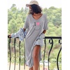 image:imageEkouaer Womens Long Nightgown Short Sleeve Night Shirt Plus Size SleepwearGrey