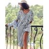 image:imageEkouaer Womens Long Nightgown Short Sleeve Night Shirt Plus Size SleepwearGrey Floral