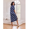 image:imageEkouaer Womens Long Nightgown Short Sleeve Night Shirt Plus Size SleepwearStar Print